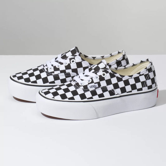 Tênis Authentic Plataform Checkboard True White - Vans