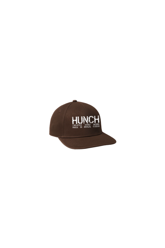 Boné 6 Panel Logo Script Brown - HUNCH