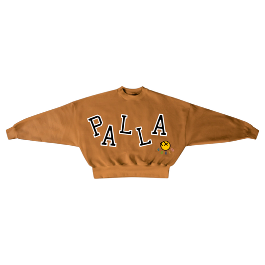 Crewneck "Highschool" 2000 Khaki  - PALLA WORLD
