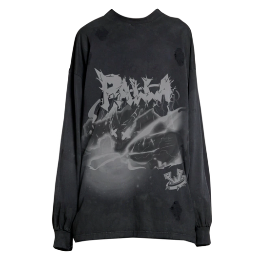 Longsleeve "Fear" Grey  - PALLA WORLD
