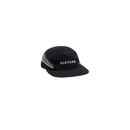 Double Cut 5-Panel in Black - DISTURB LTDA