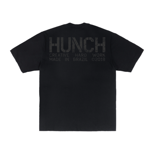 T-Shirt Overlap Logo Black - HUNCH