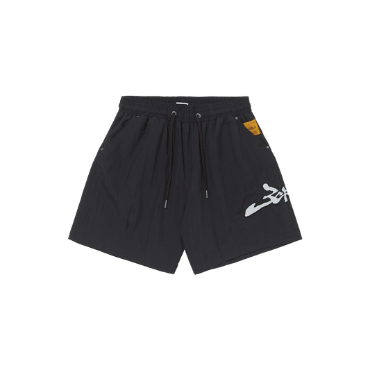 Short Assinatura Logo Refletivo Preto - BARRA