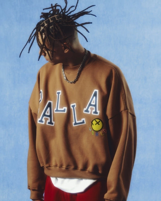 Crewneck "Highschool" 2000 Khaki  - PALLA WORLD