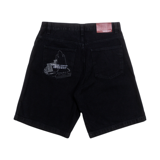 TKF Black Jorts - TAKE-OFF