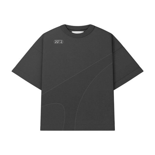 Overlay Grey Boxy Tee - TAKE-OFF