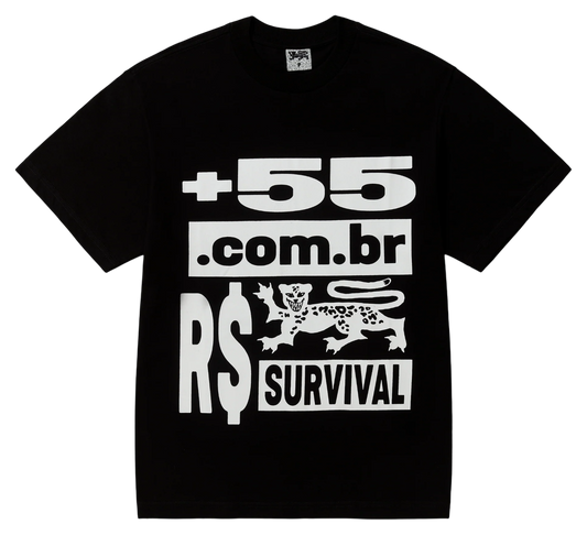 Camiseta +55 Preta - SURVIVAL ENERGY