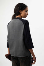 Camiseta Raglan 3/4 Grafite Estonada