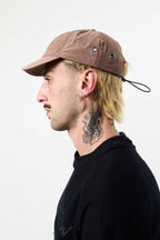 Boné Six Panel "Barra Logo" Marrom