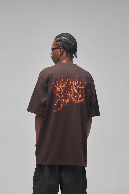 Camiseta "Flames" Brown - Plano C