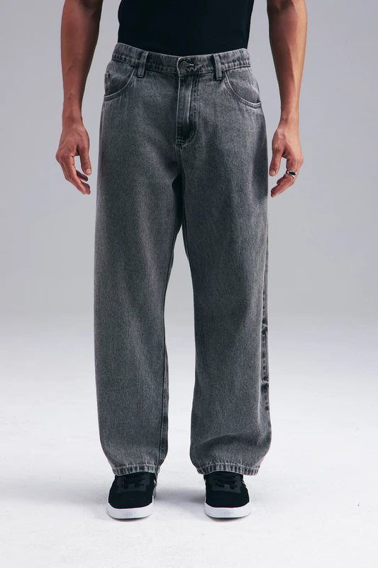 Baggy Jeans Pants Washed Grey - Plano C