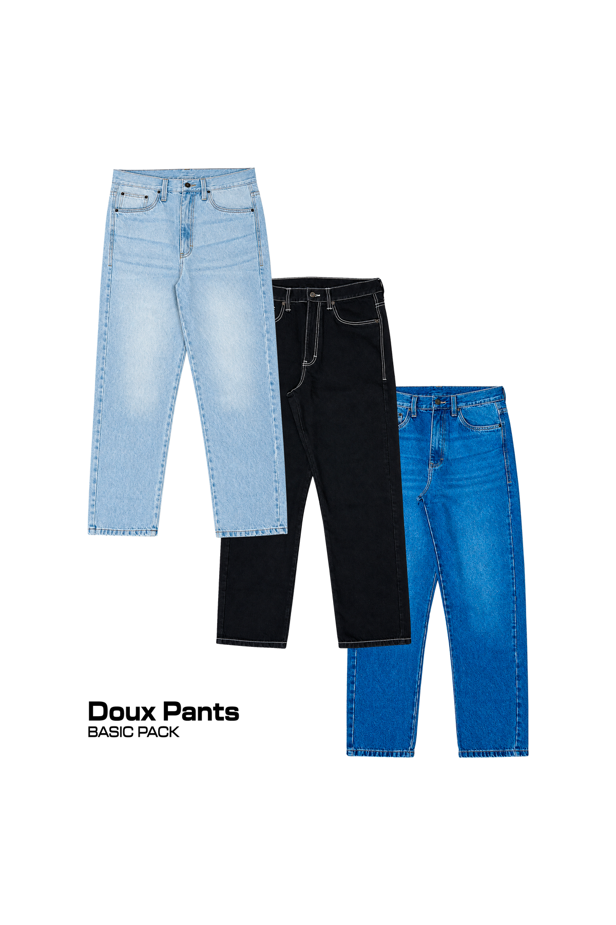 Pack Calças Jeans Reta DOUX