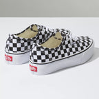 Tênis Authentic Plataform Checkboard True White - Vans