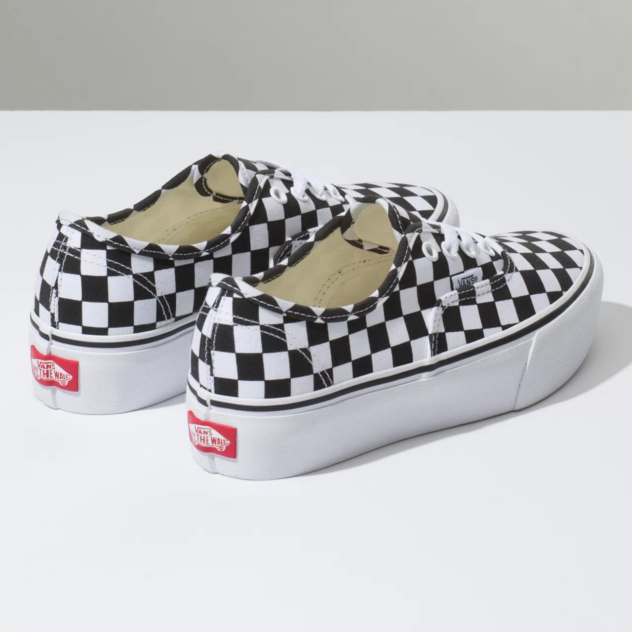 Tênis Authentic Plataform Checkboard True White - Vans