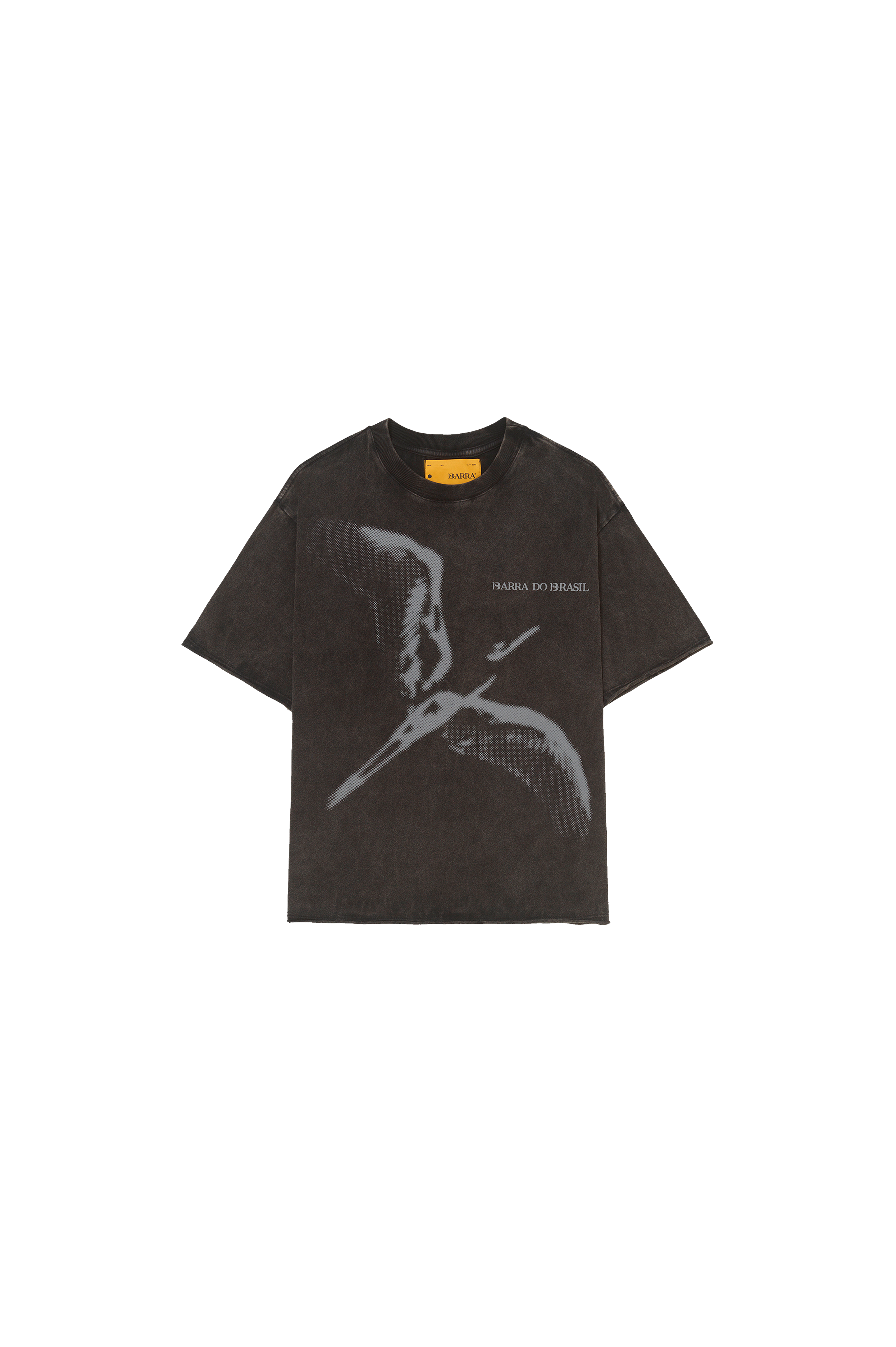 Camiseta "Desconstruída" Preta Estonada - BARRA