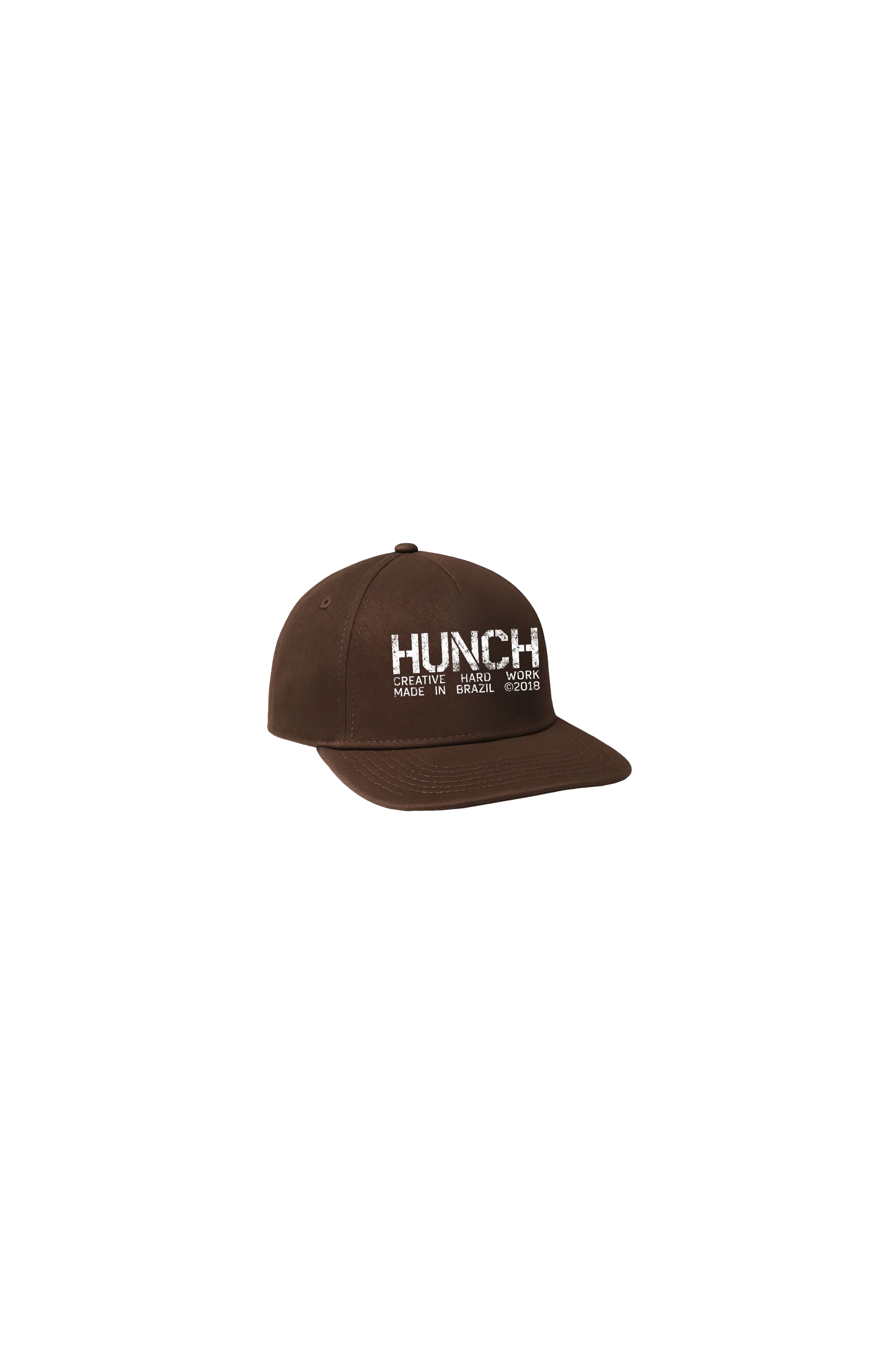 Boné 6 Panel Logo Script Brown - HUNCH