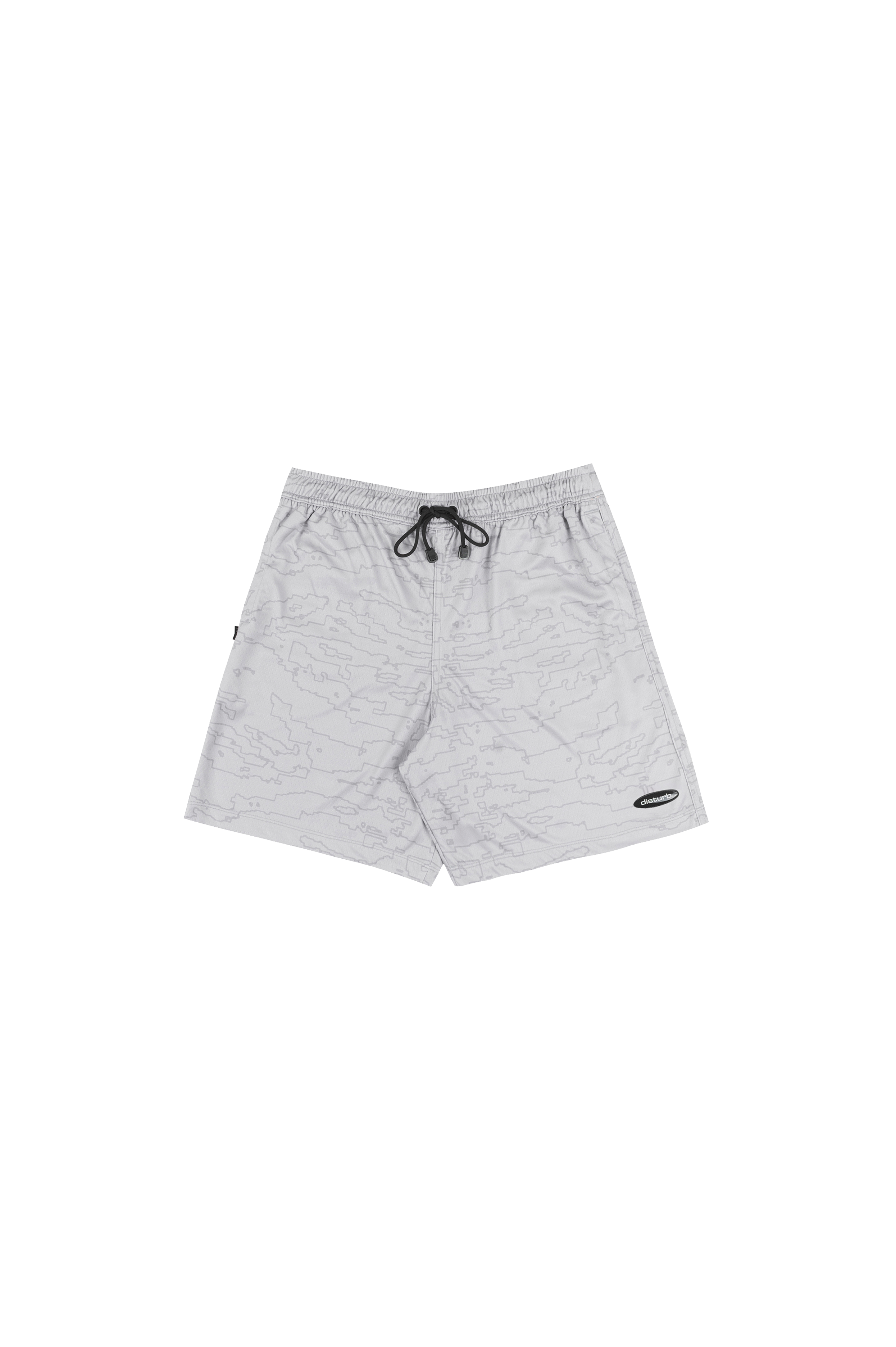Outline Map Mesh Shorts in Grey - DISTURB LTDA