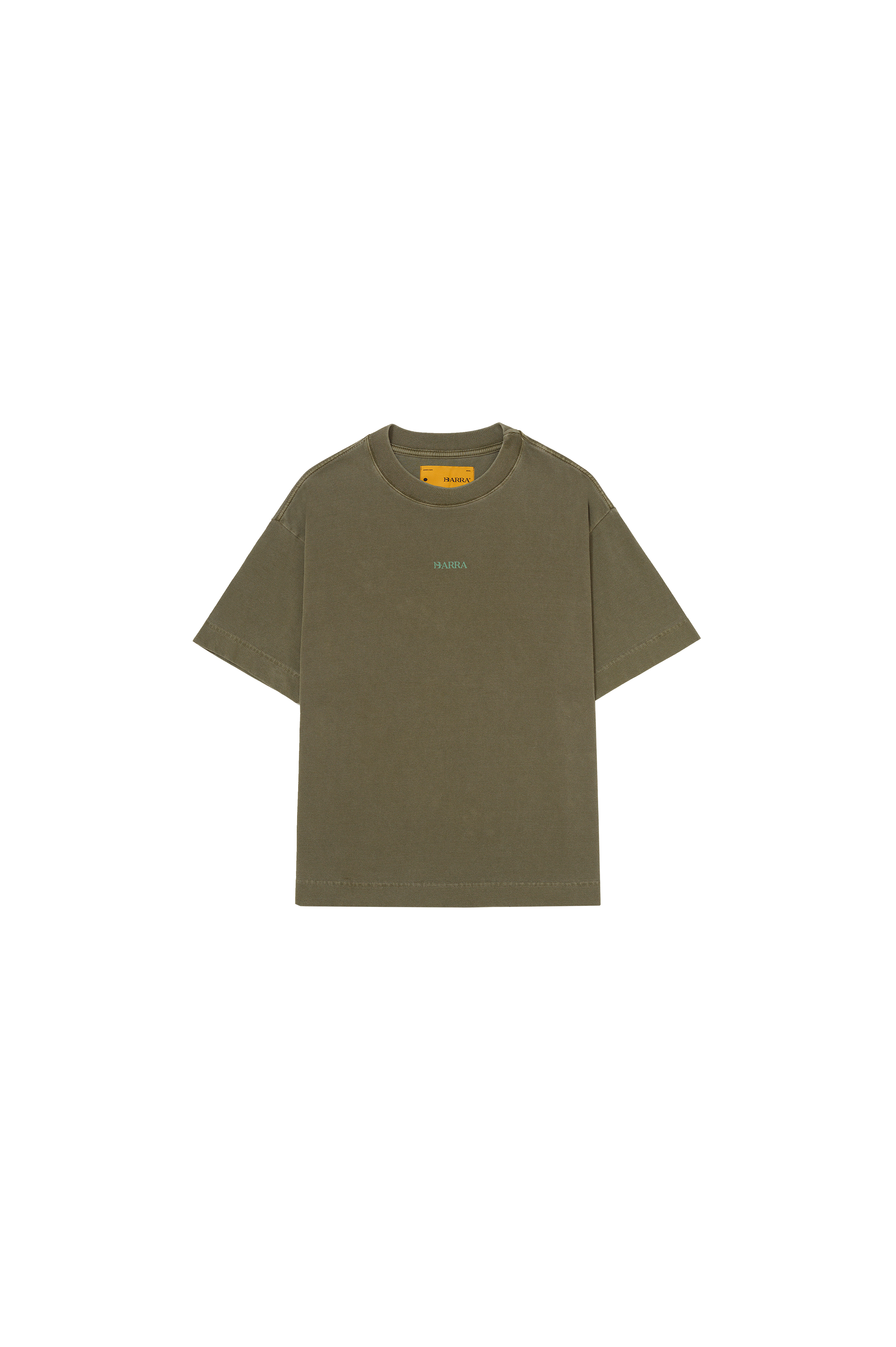 Camiseta "Barra Logo" Verde Estonada