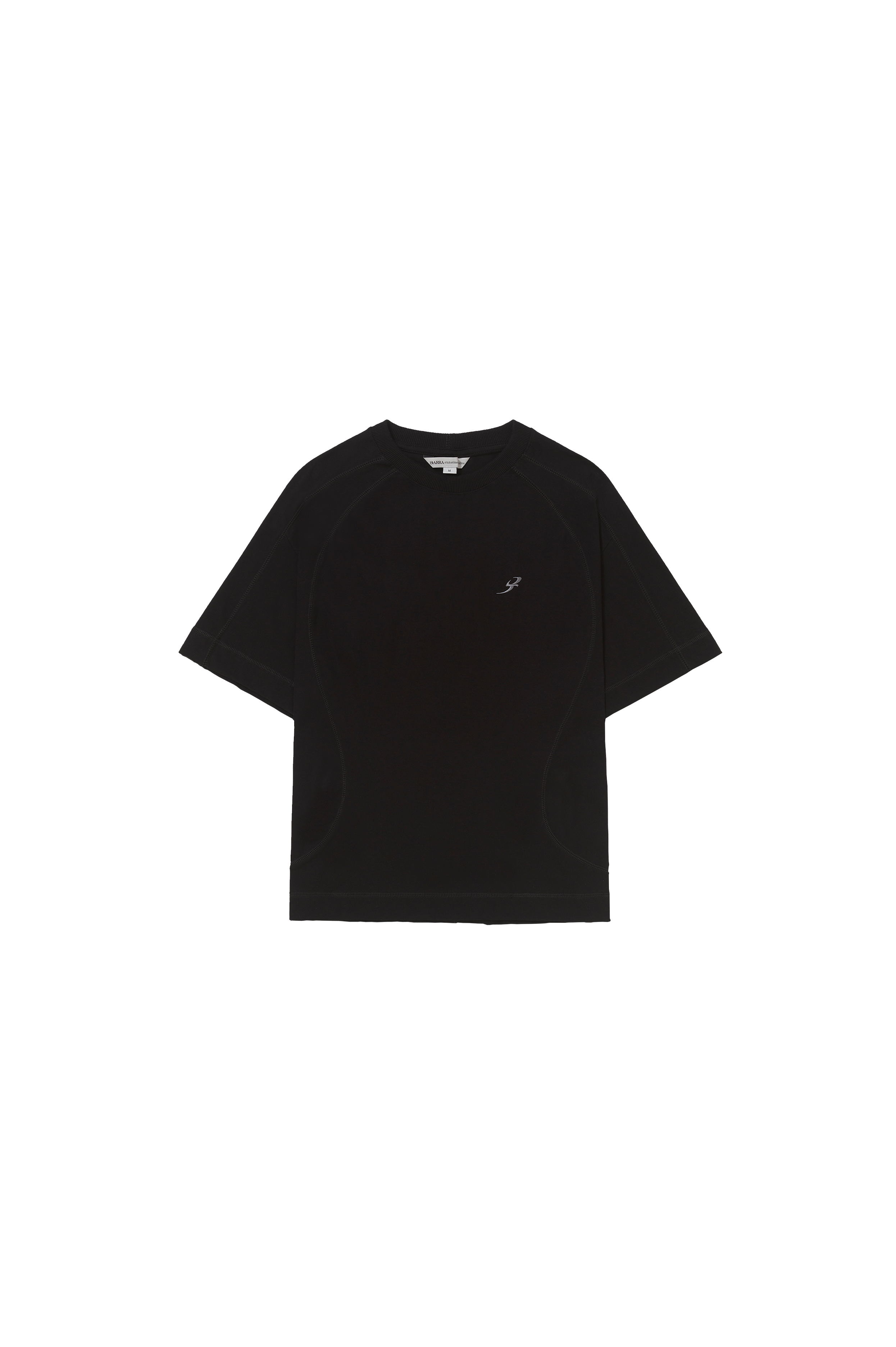 Camiseta Recortada "B Garça" Preta