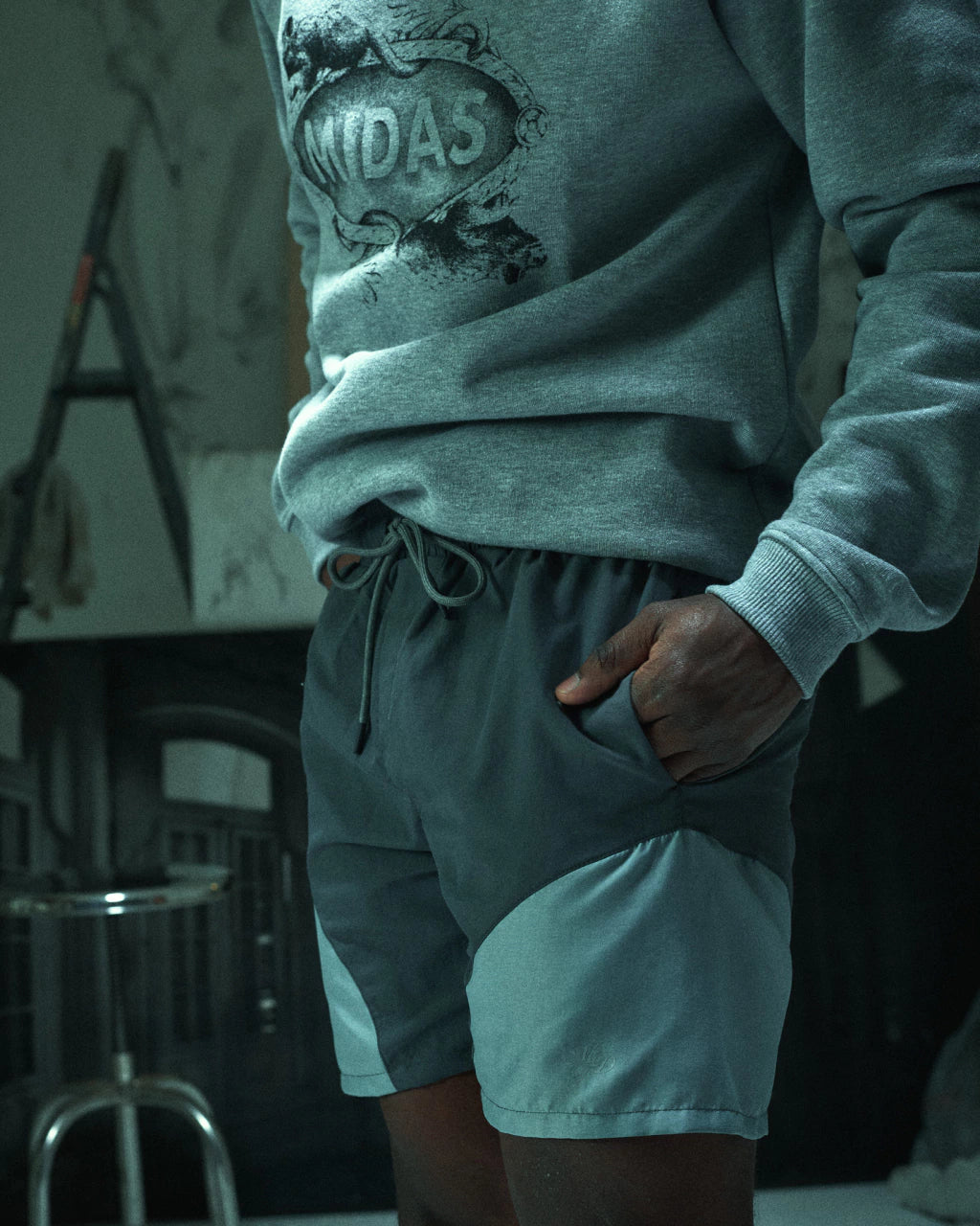 Sport Shorts Cinza - MIDAS TOUCH