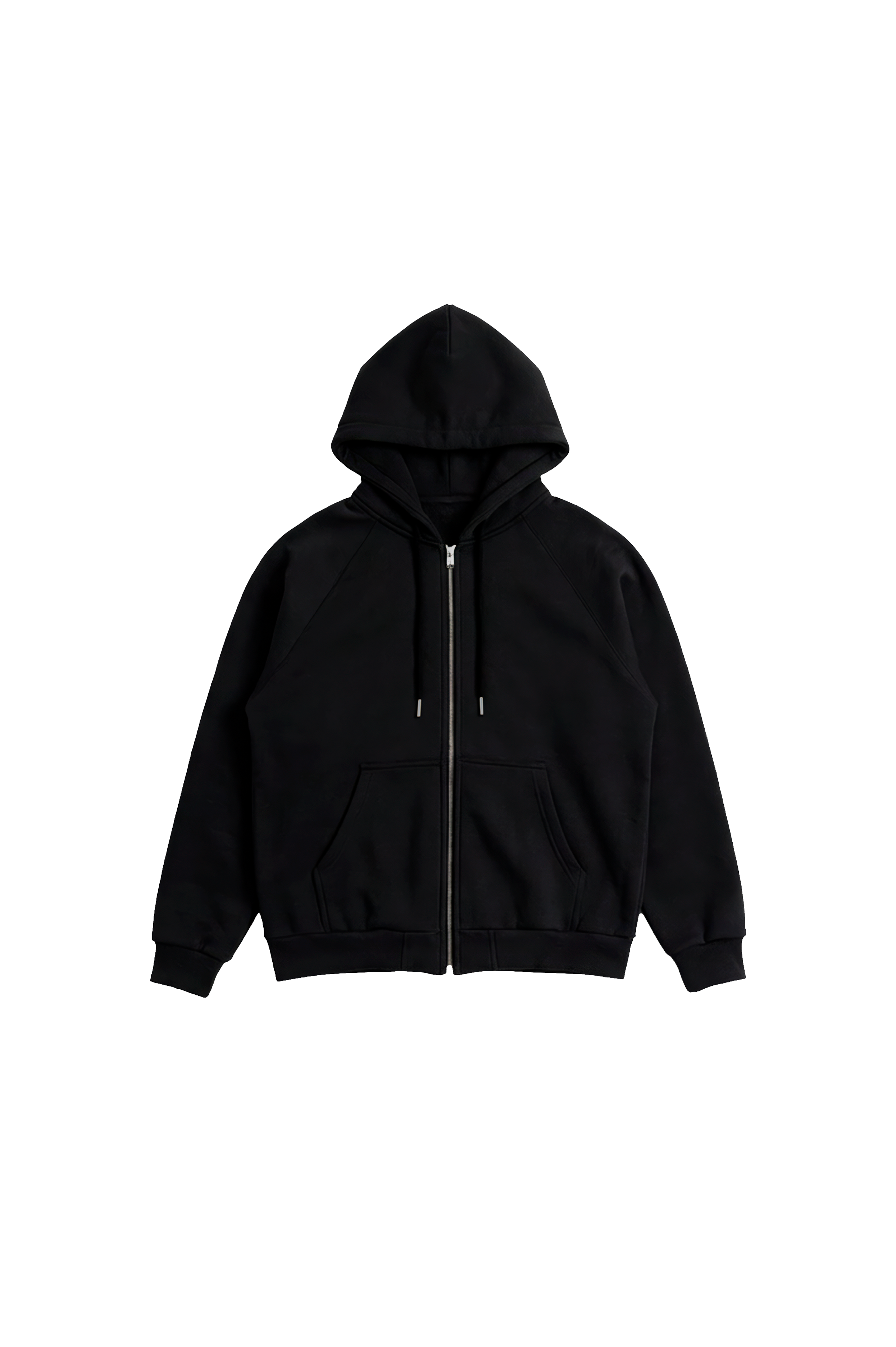 Essential Black Zip Hoodie - QUIET