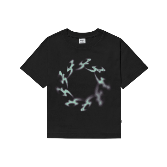 Baby Tee "B Tribal Espectro" Preta - BARRA