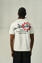 Camiseta "Barra Ateliê Estêncil" Off White - BARRA