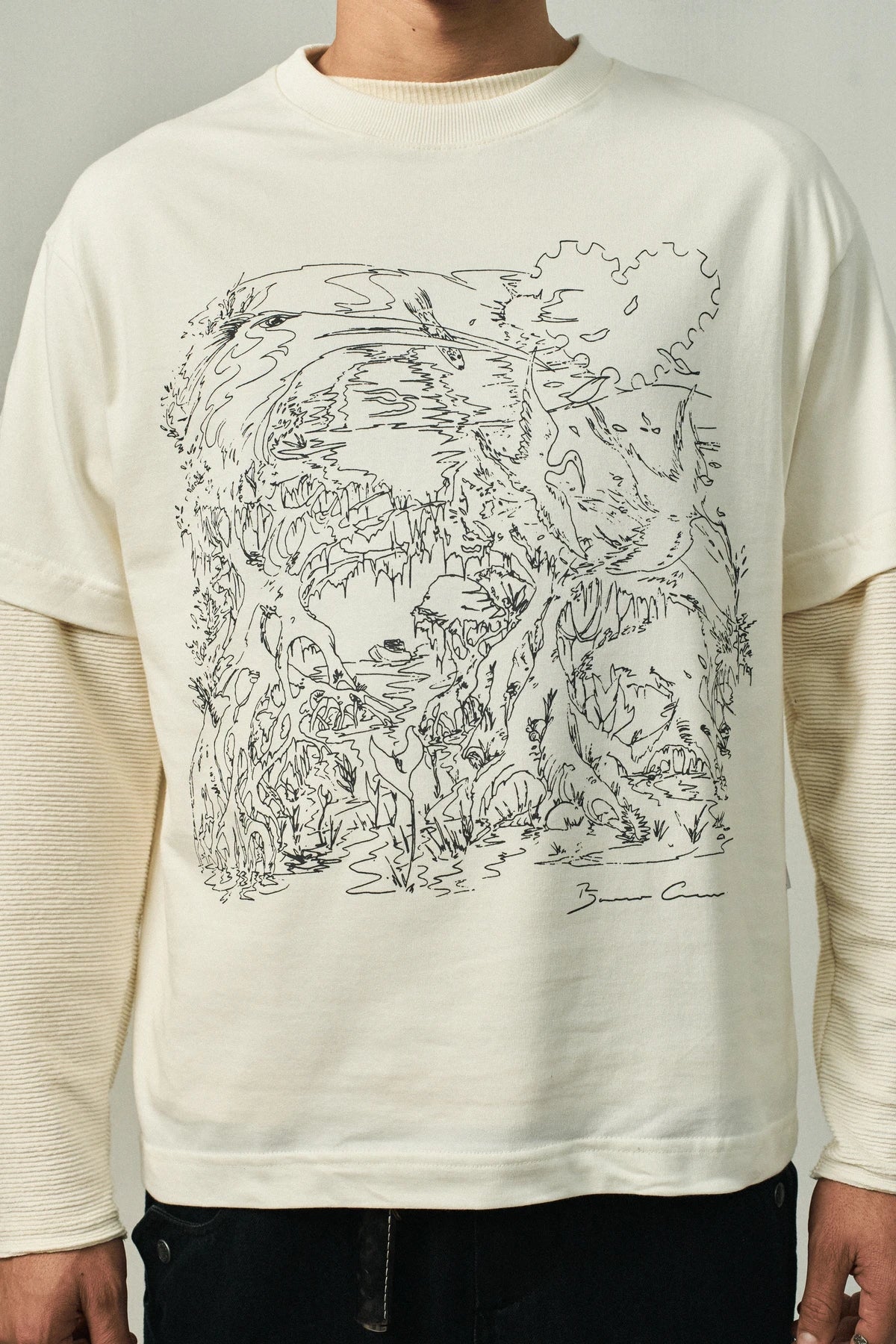 Camiseta "Manguezal" Off White - BARRA