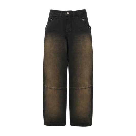 Calça Jeans "Coração" Preta - Barra Crew