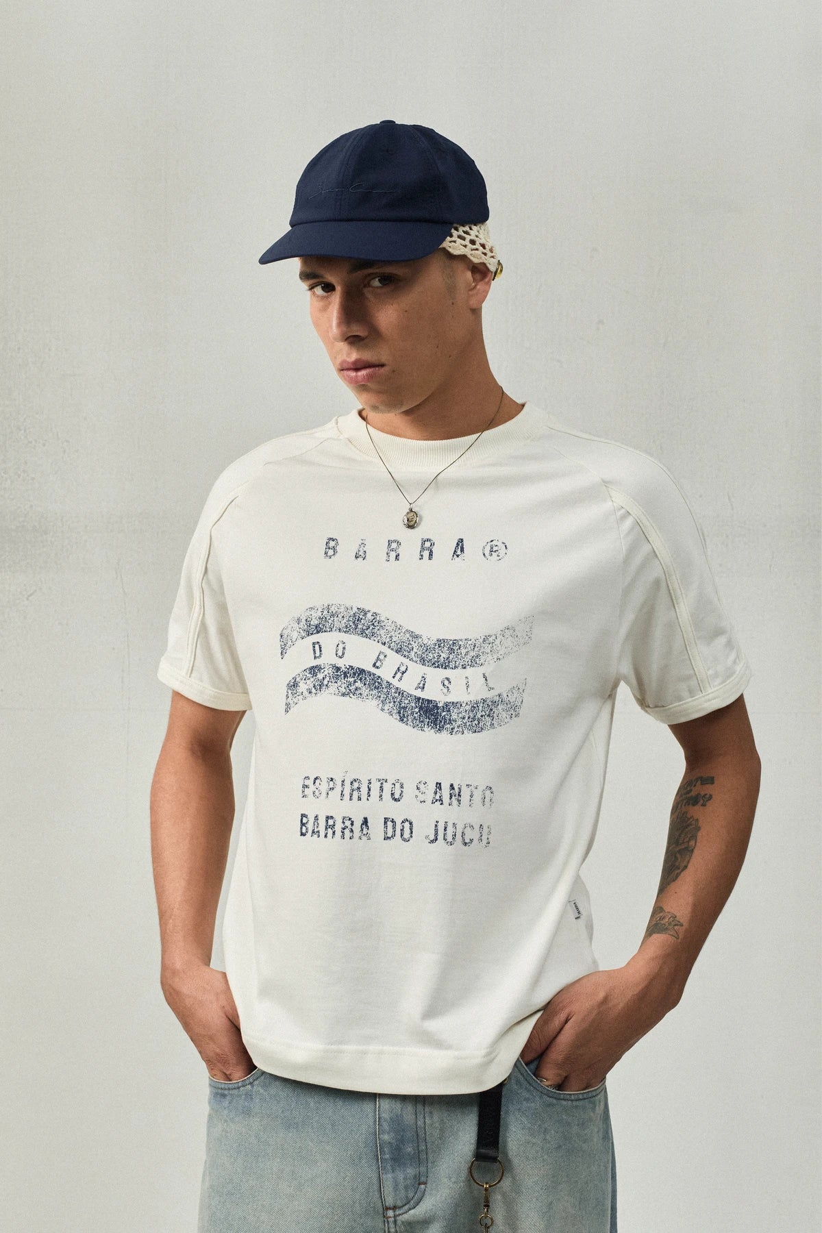 Boné Six Panel "Barra Lírica" Azul - BARRA