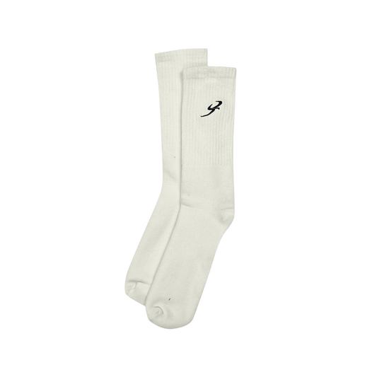 Meia "B Garça" Off White - Barra