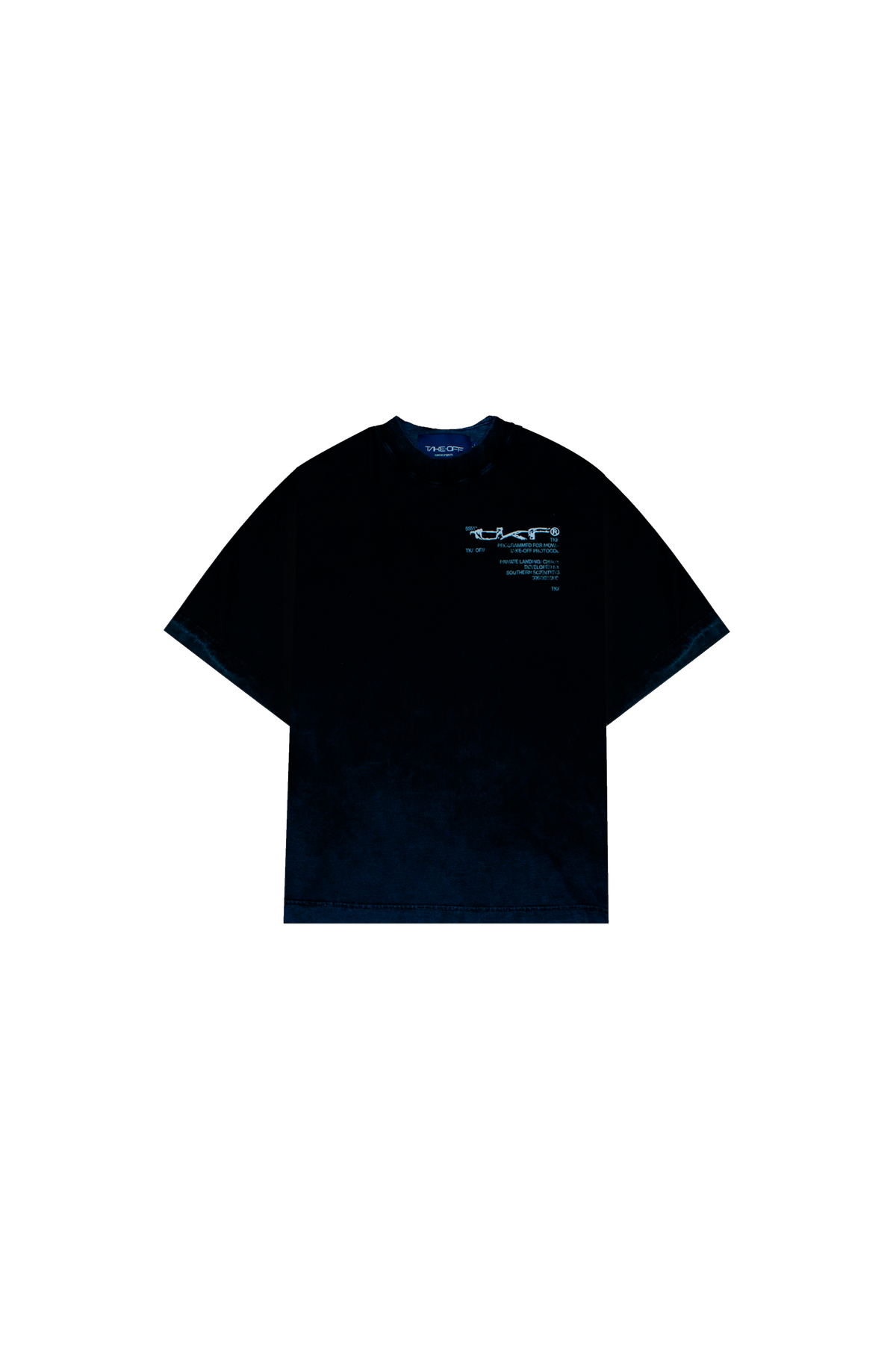 Faded Black/Blue Boxy Tee