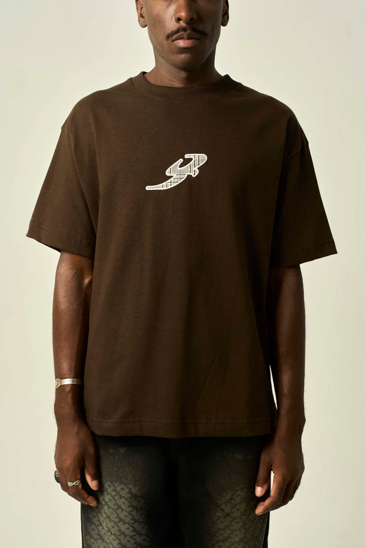 Camisa "B Garça Textura" Marrom - Barra