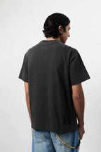 Camiseta "Brasão" Preta Estonada