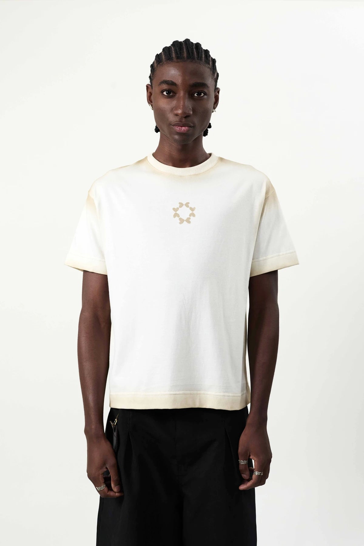 Camiseta Jateada "Octa" Off White