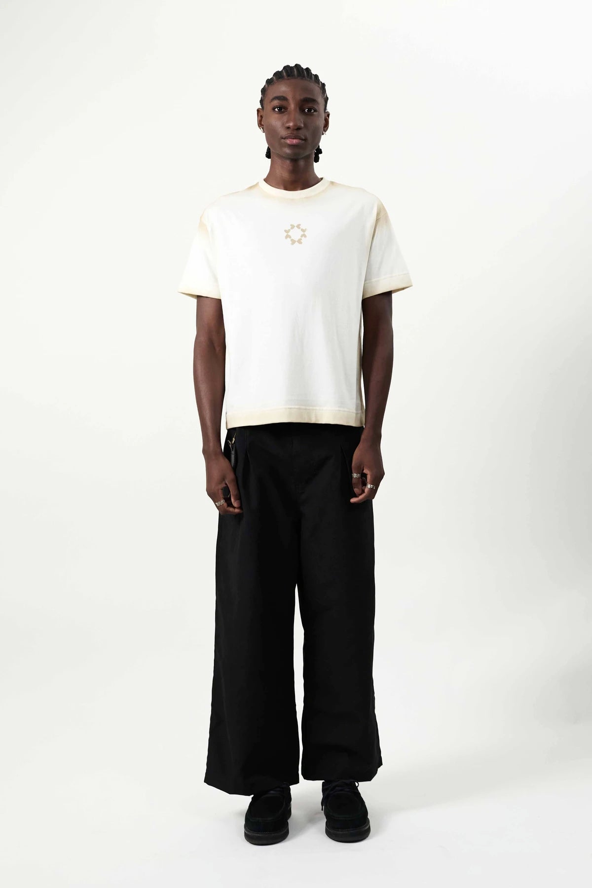 Camiseta Jateada "Octa" Off White