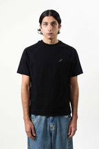 Camiseta Recortada "B Garça" Preta