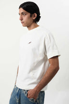 Camiseta Recortada "B Garça" Off White