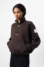 Agasalho Quarterzip "Barra Logo" Marrom
