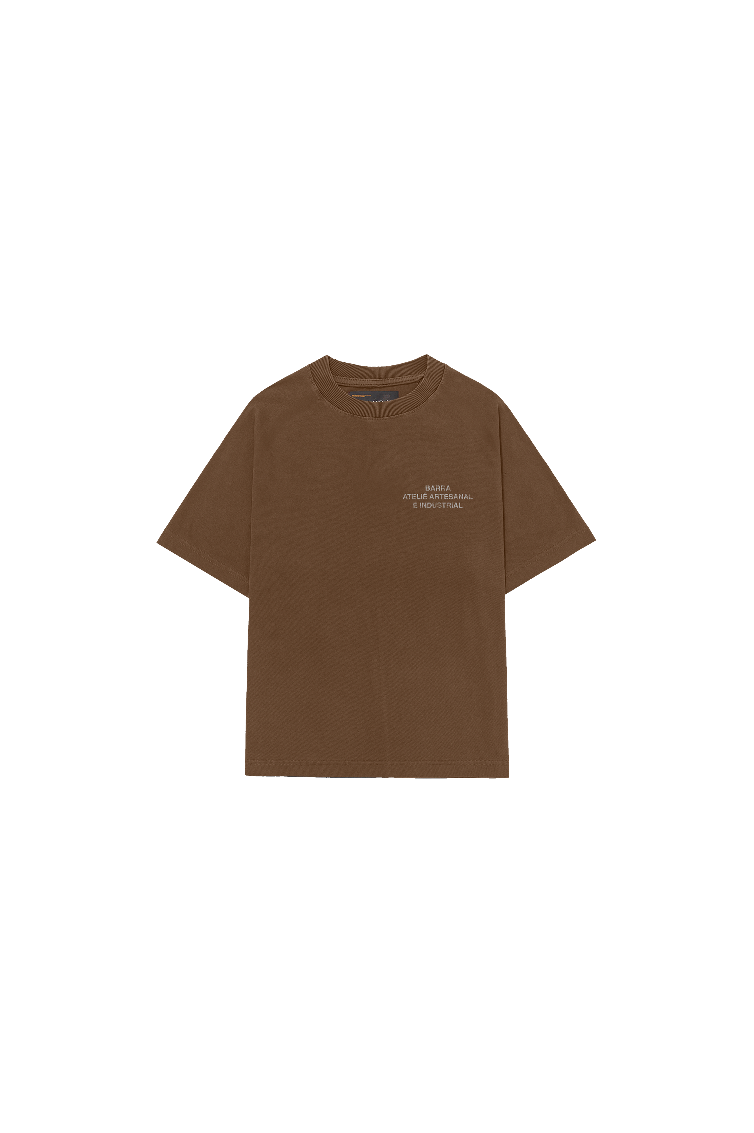 Camiseta "Assinatura Ateliê" Marrom Estonado - BARRA