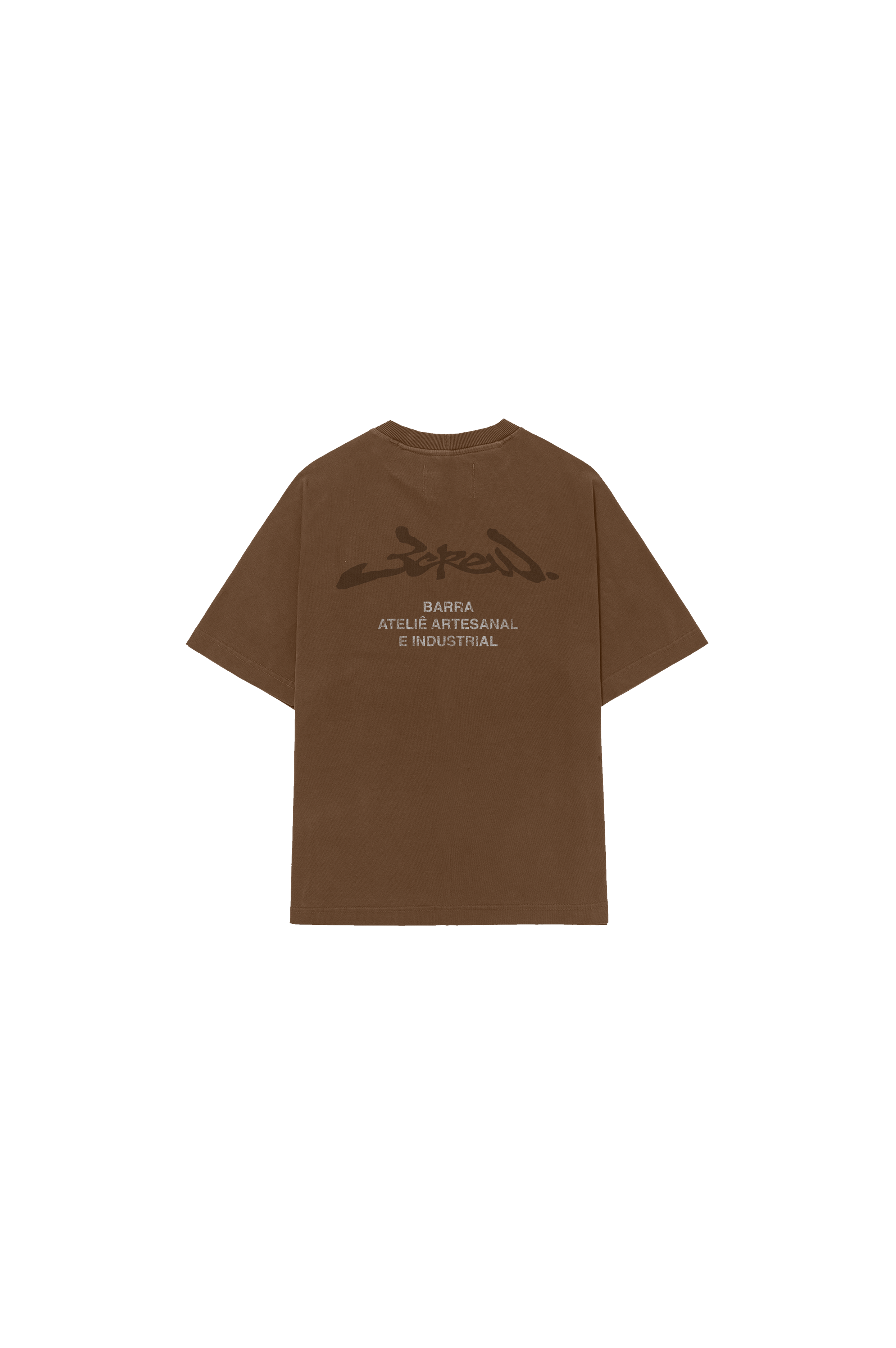 Camiseta "Assinatura Ateliê" Marrom Estonado - BARRA