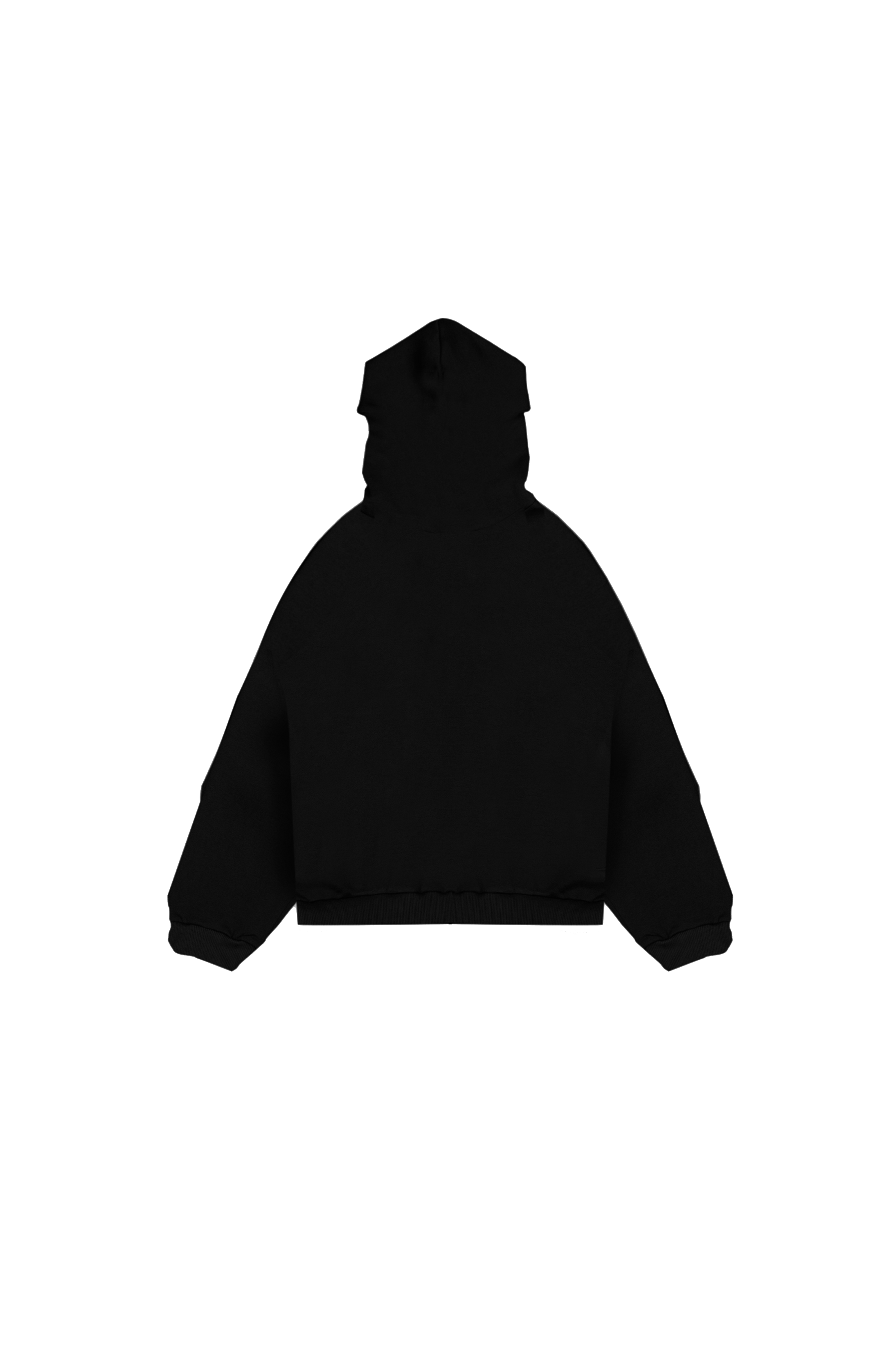 Double Layer Black Hoodie