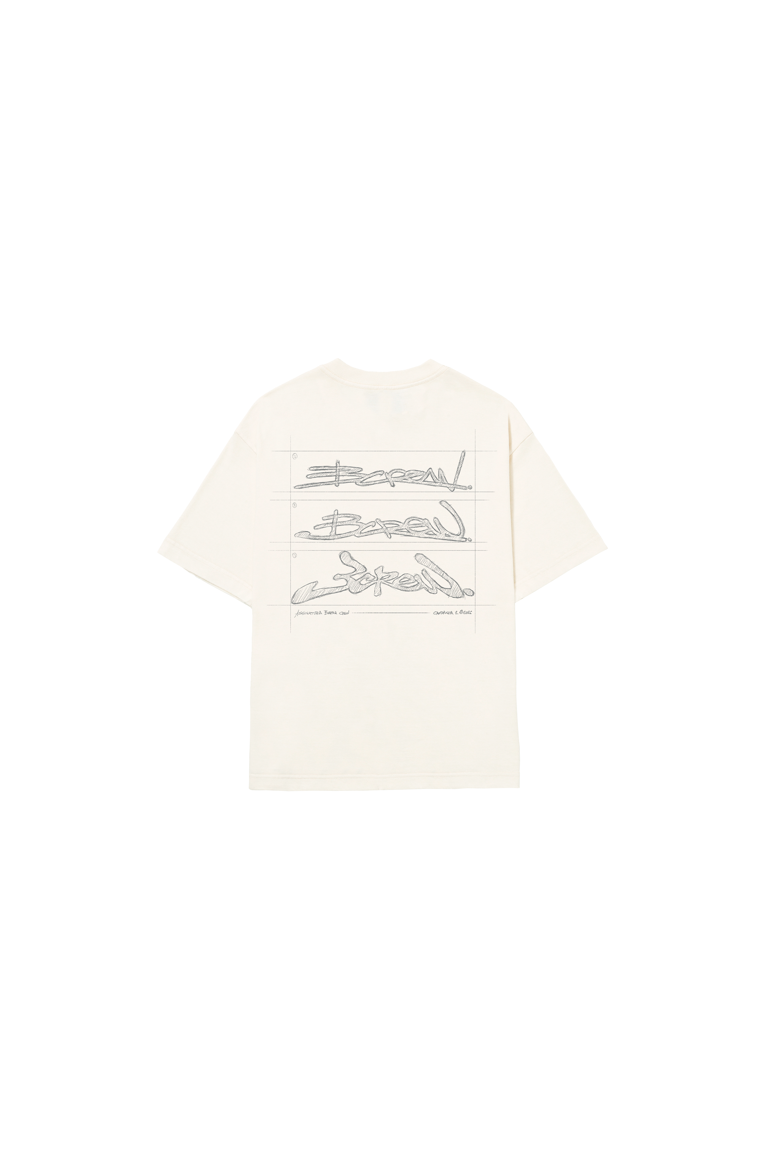 Camiseta "Croqui" Off White