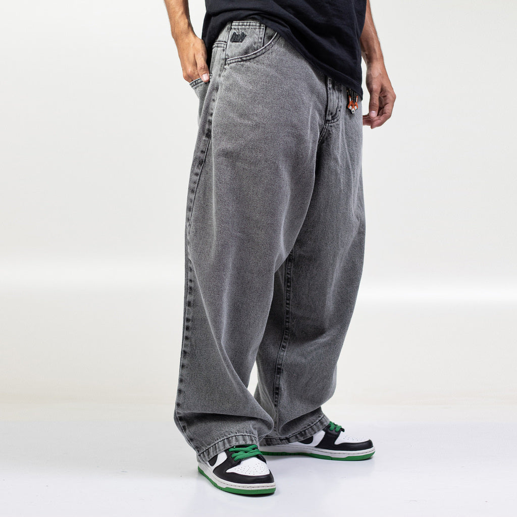 Storm Grey Baggy Jeans - TANABASE