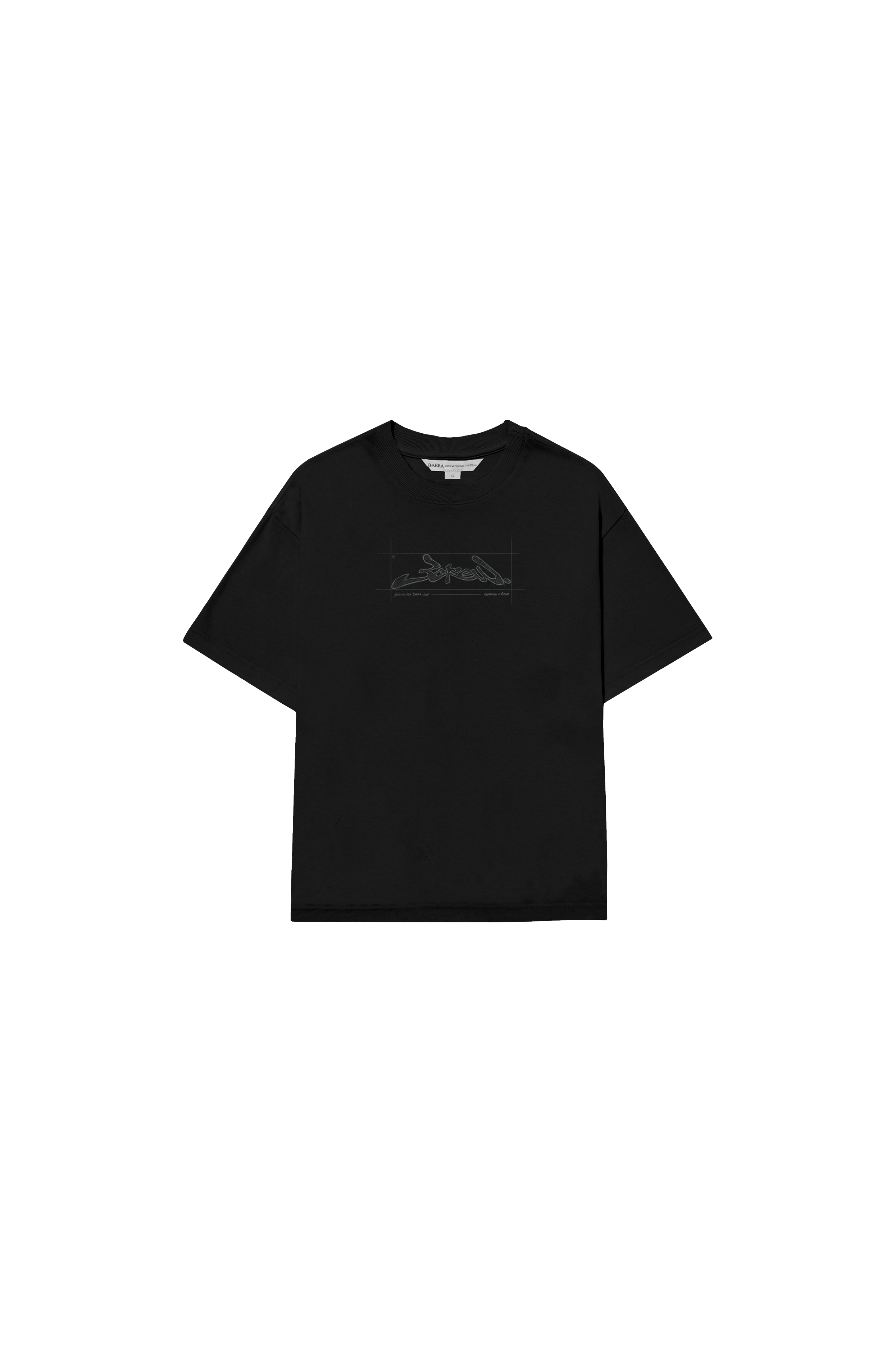 Camiseta "Croqui" Preta
