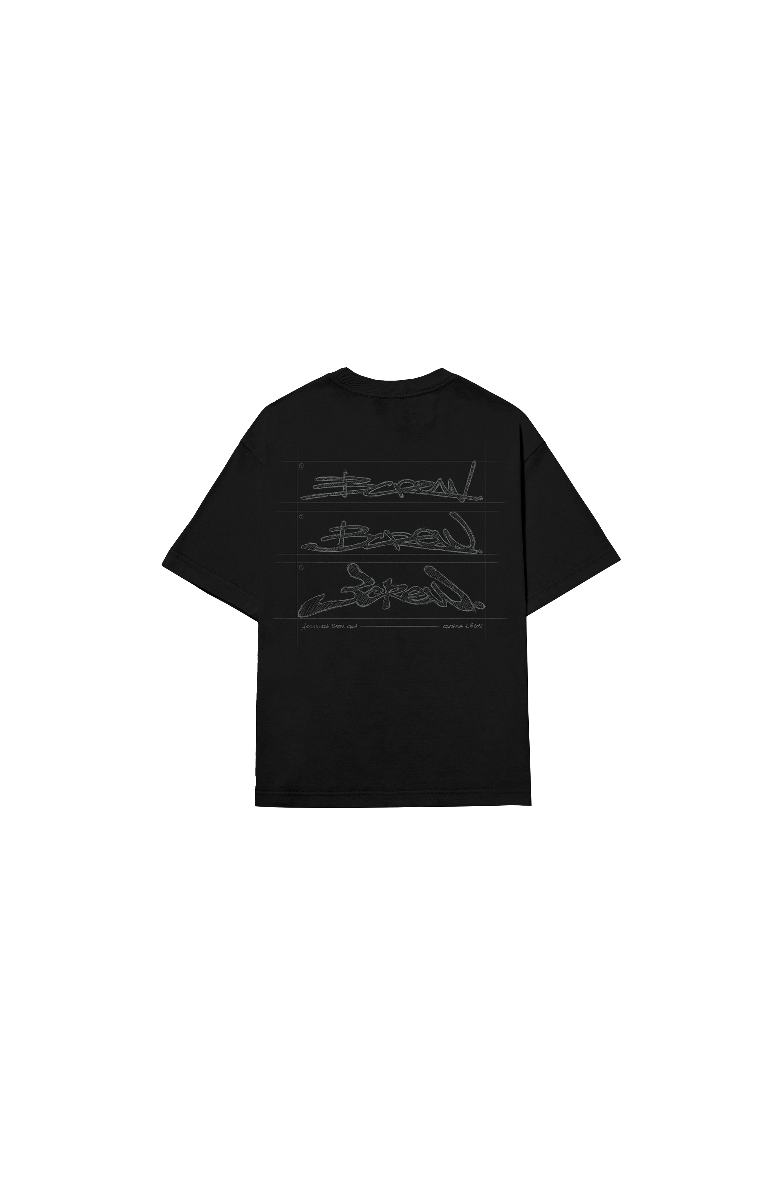 Camiseta "Croqui" Preta