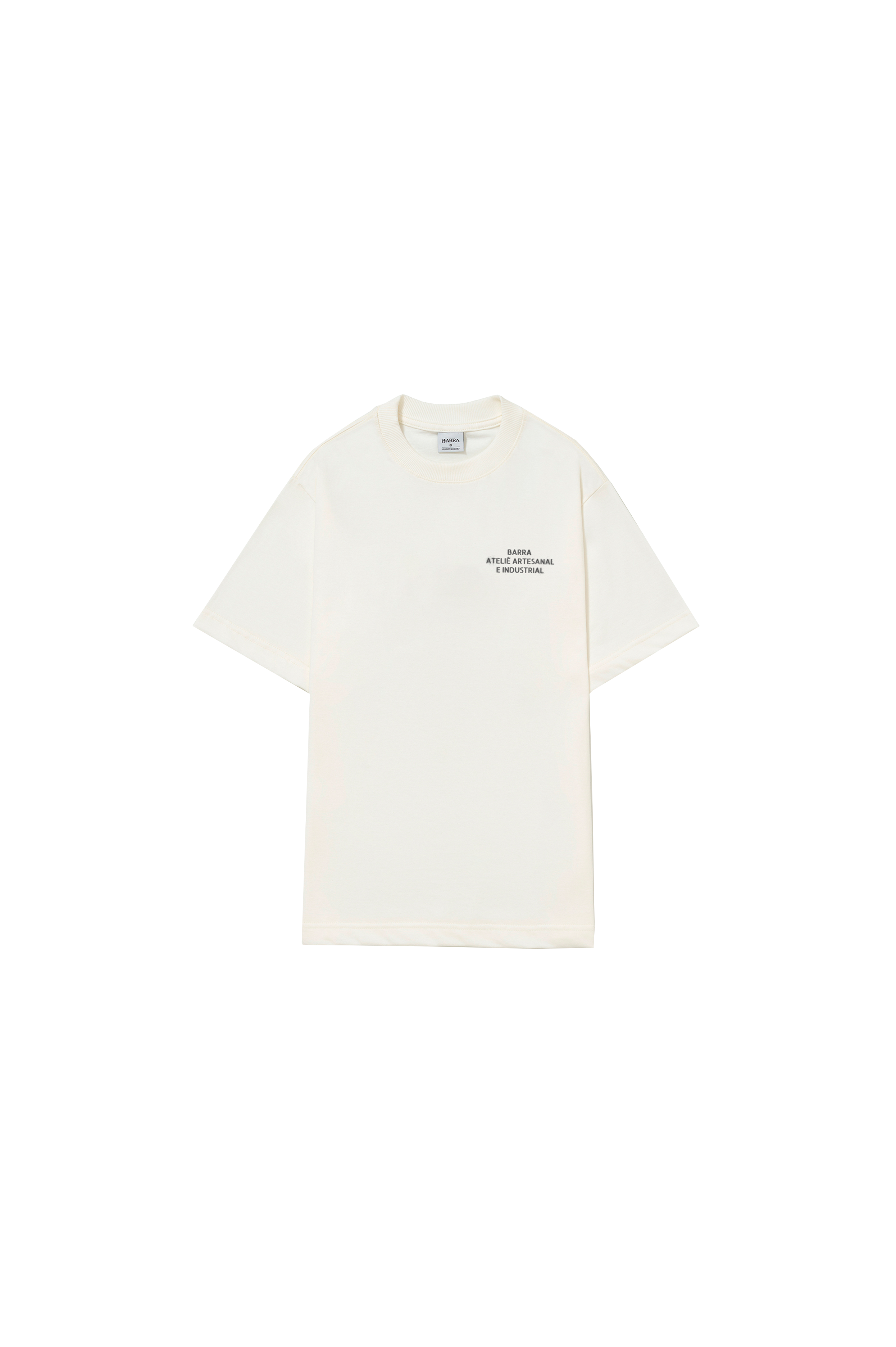 Camiseta "Barra Ateliê Estêncil" Off White - BARRA
