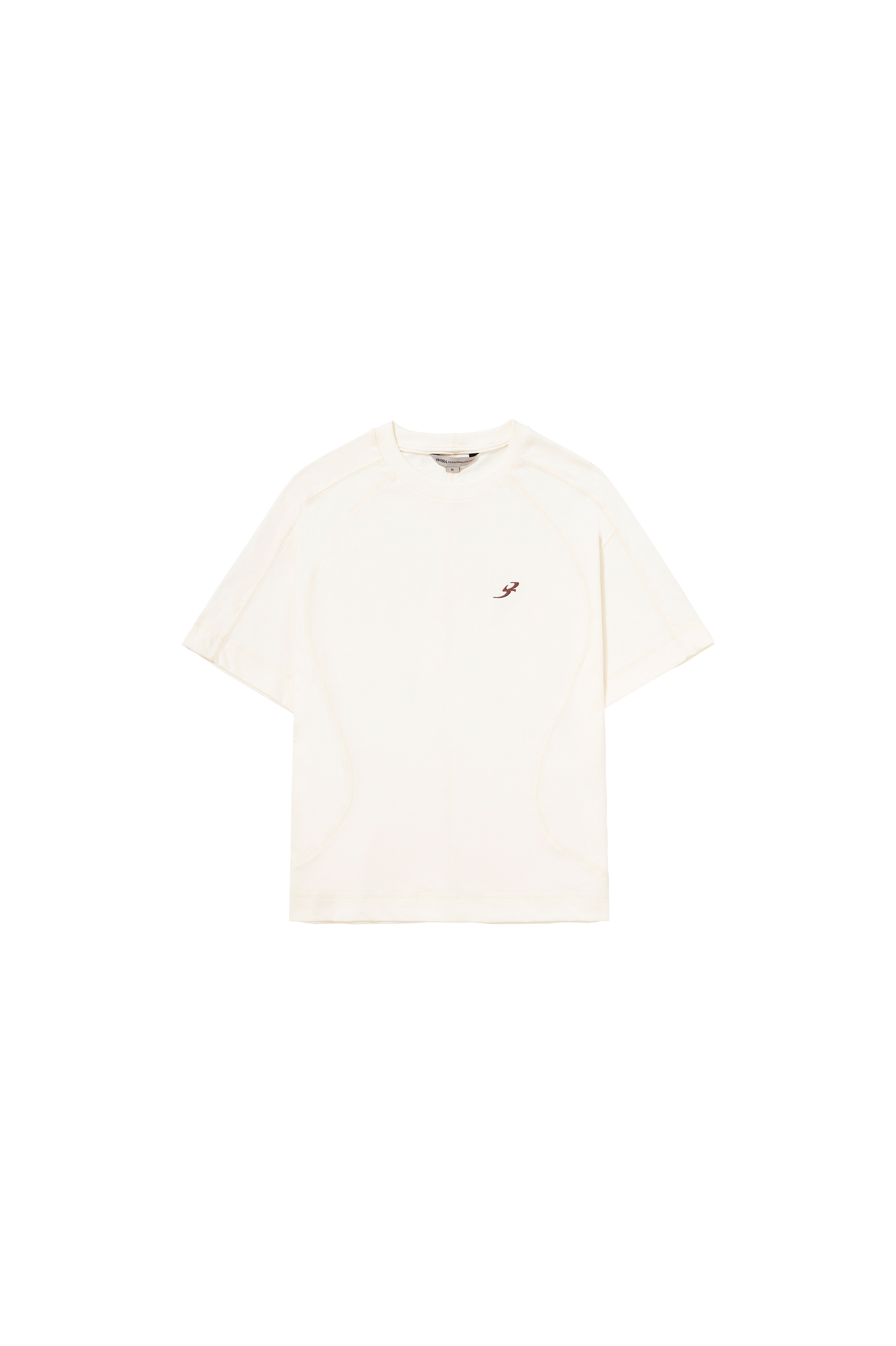 Camiseta Recortada "B Garça" Off White