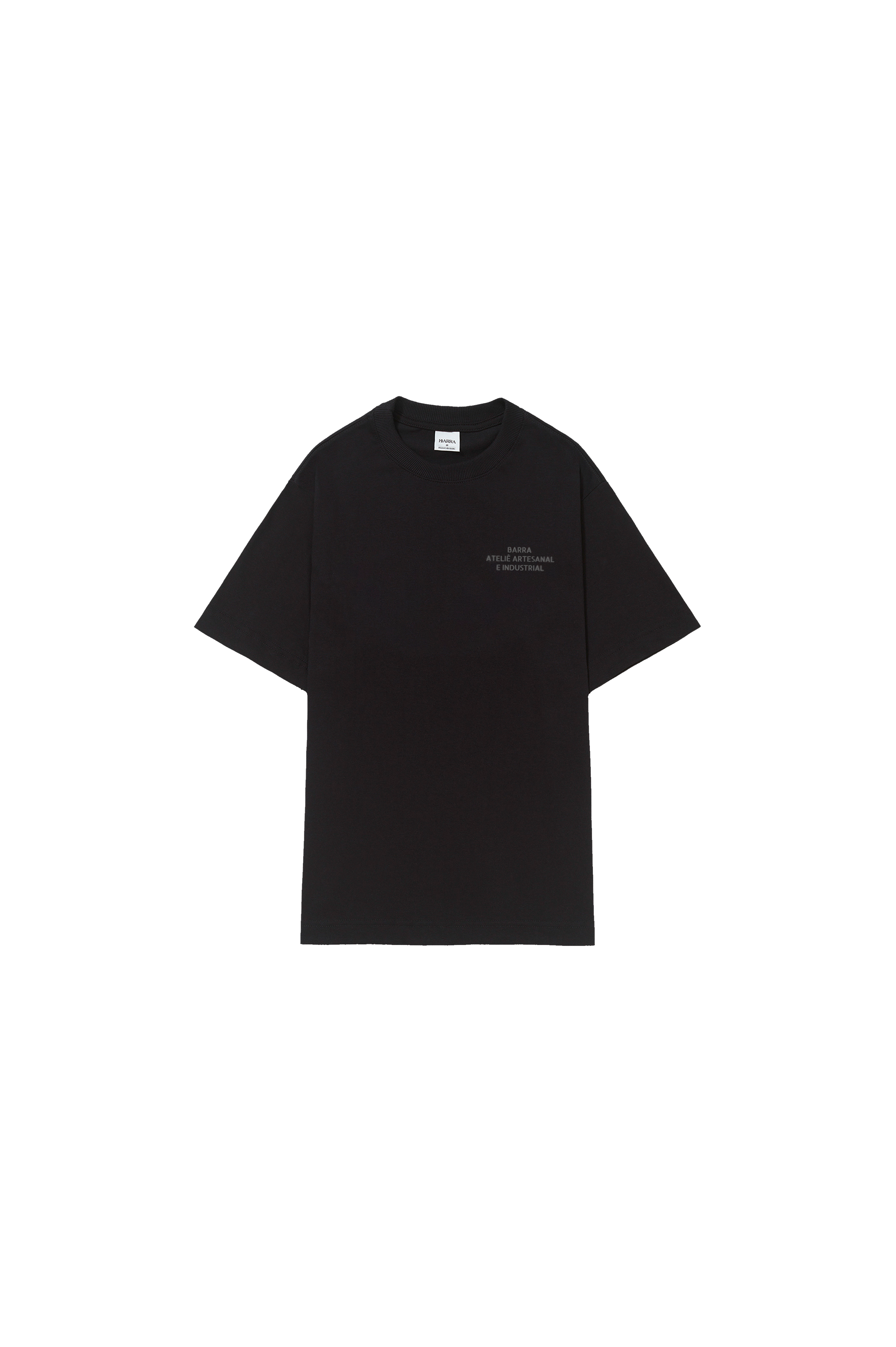 Camiseta "Barra Ateliê Estêncil" Preta - BARRA