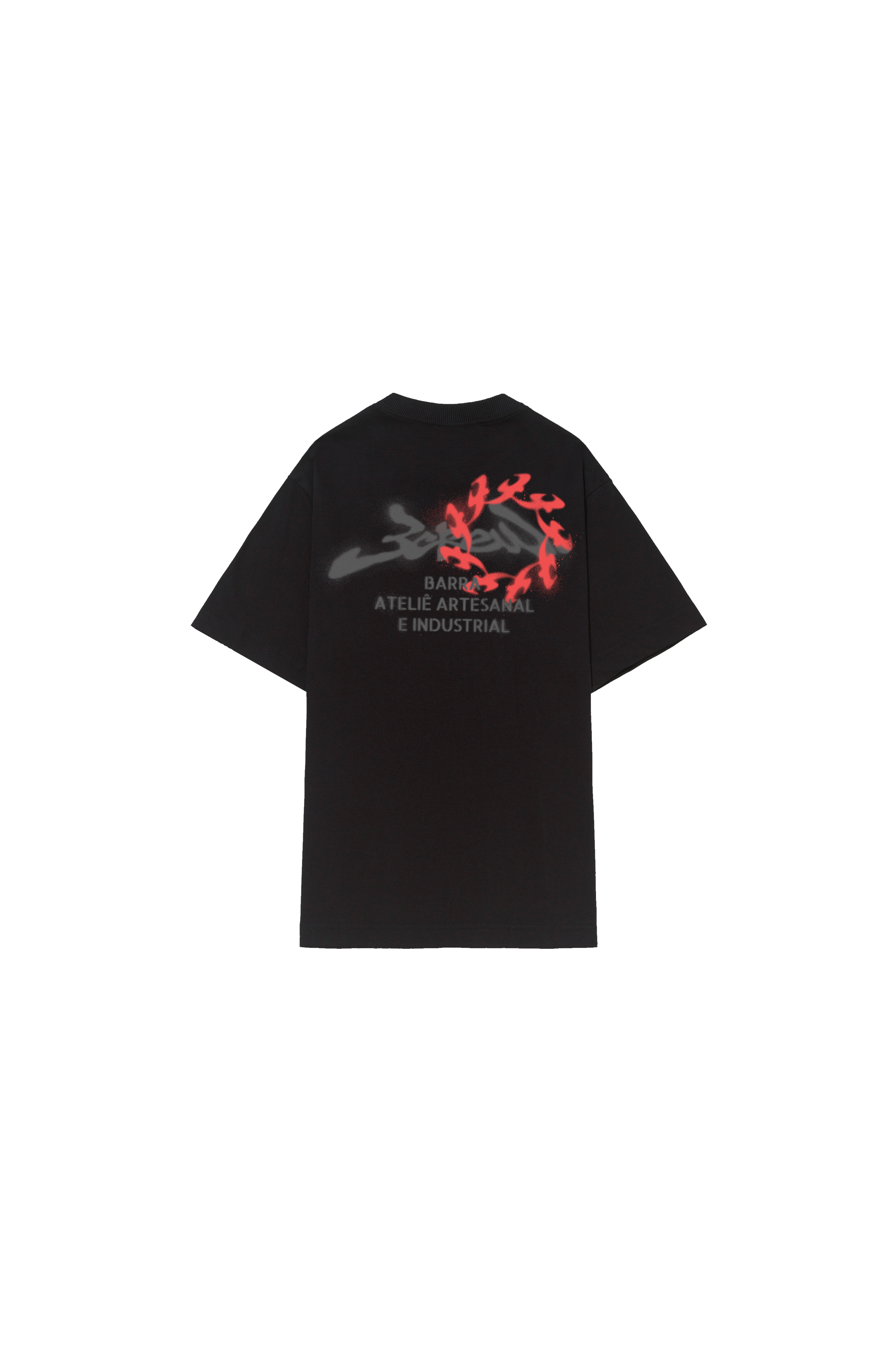 Camiseta "Barra Ateliê Estêncil" Preta - BARRA